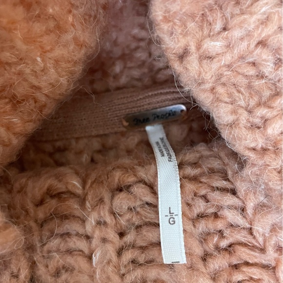 Free People Fluffy Fox Chunky Knit mock neck Sweater - Picture 8 of 12